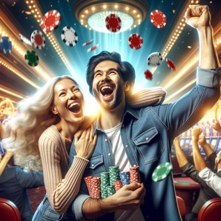 Een Gelukkige Overwinning in het Casino